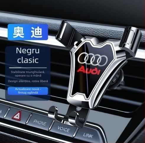 Jia Bai Suport pentru telefon auto cu montaj gravitațional pe gură de ventilație – compatibilitate generală, 5W, personalizare disponibilă