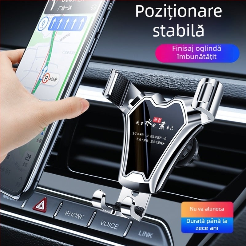 Jia Bai Suport pentru telefon auto cu montaj gravitațional pe gură de ventilație – compatibilitate generală, 5W, personalizare disponibilă