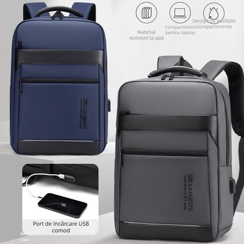 Rucsac de afaceri pentru laptop, material PVC impermeabil, design respirabil, curele cu pernă de aer, capacitate sub 20 L