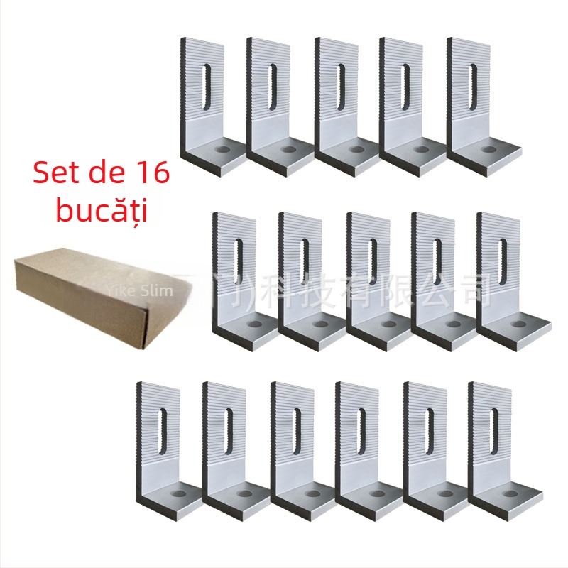 Suport de montare în formă de L pentru panouri solare, din aluminiu, cu unghi de înclinare reglabil, material: aliaj de aluminiu, tehnologie de prelucrare: extrudare, marca ECO-TECH, model 01