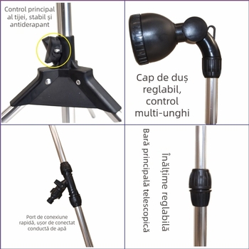 Cap de duș BLUEBIRD pentru grădină și exterior – aspersor pentru clătire și spălare, pentru plajă și piscină