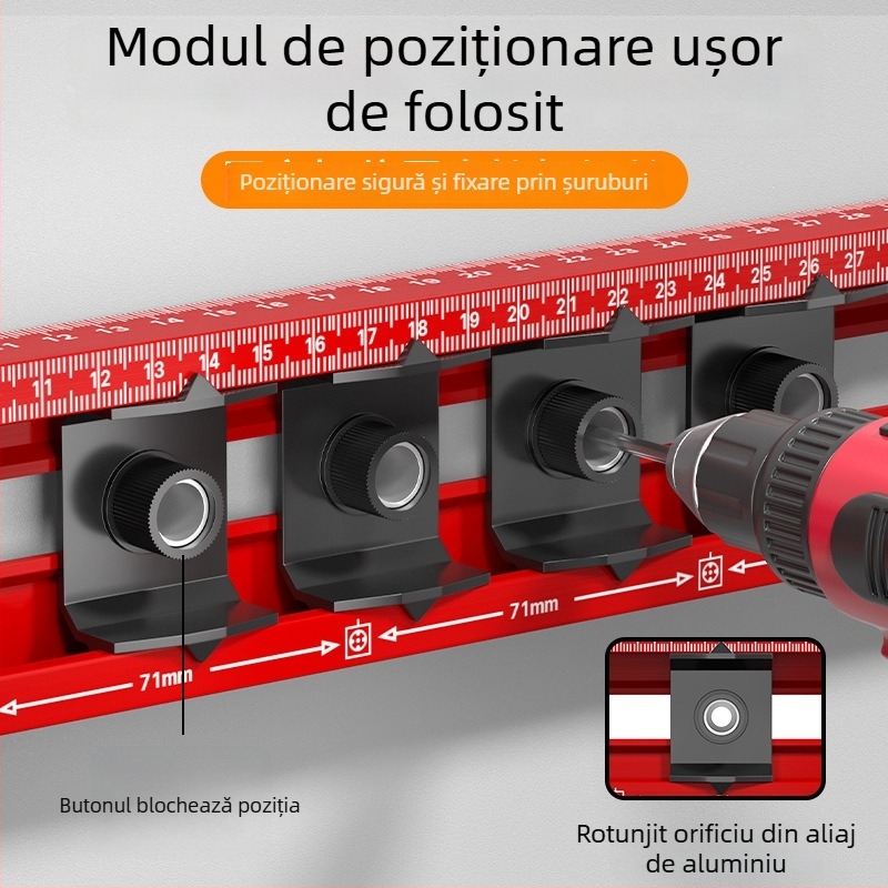 Cassio Riglă de nivel pentru agățarea tablourilor, instrument de înaltă precizie, multifuncțional pentru casă și birou, cu perforator auxiliar de găuri