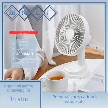 Ventilator de birou TYD-A5, 3 palete, USB 5V, cu oscilare, temporizator 2-8 ore, zgomot ≤40 dB
