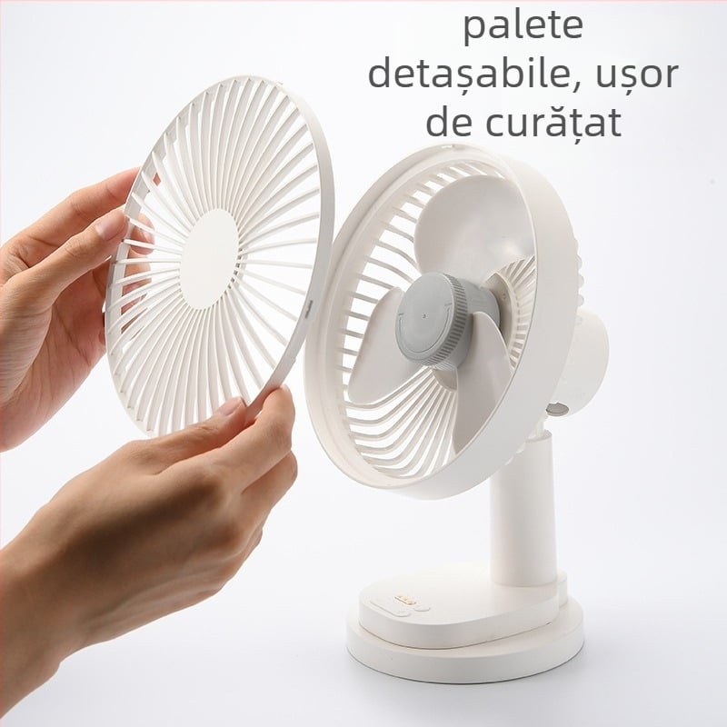 Ventilator de birou TYD-A5, 3 palete, USB 5V, cu oscilare, temporizator 2-8 ore, zgomot ≤40 dB
