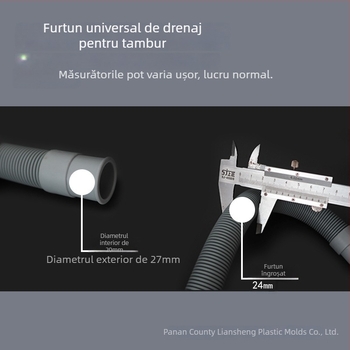 Extensie conductă evacuare mașină de spălat cu conector cu clemă GTPSG-25MM; Material PVC+TPR; Presiune nominală 1.0; Montaj: inserare directă; Brand LS