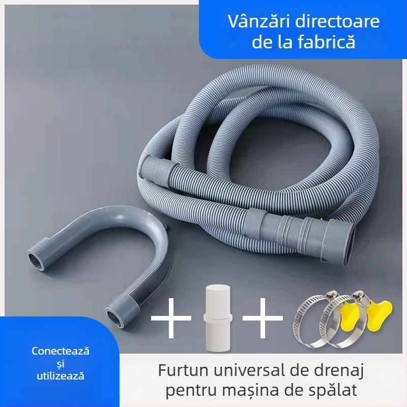 Extensie conductă evacuare mașină de spălat cu conector cu clemă GTPSG-25MM; Material PVC+TPR; Presiune nominală 1.0; Montaj: inserare directă; Brand LS