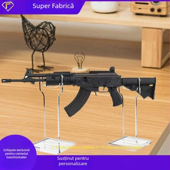 Suport de afișaj acrilic pentru arme-model — suport de birou, 1 nivel, pentru casă și magazine specializate