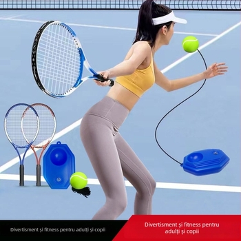 Kit de antrenament pentru rachetă de tenis pentru începători – antrenament solo cu string, aliaj de aluminiu (Material: aliaj de aluminiu; Sport: tenis; Scenarii: tenis de masă și badminton)