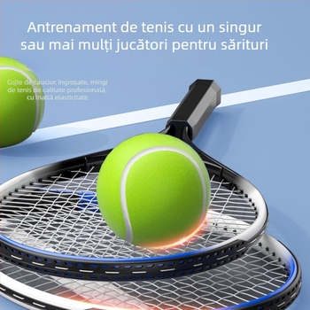 Kit de antrenament pentru rachetă de tenis pentru începători – antrenament solo cu string, aliaj de aluminiu (Material: aliaj de aluminiu; Sport: tenis; Scenarii: tenis de masă și badminton)