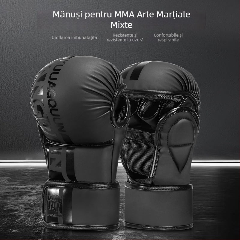 Mănuși de box pentru adulți - antrenament profesional, Muay Thai cu degete parțiale, model ltao1003836576, brand Haichao Department Store Factory