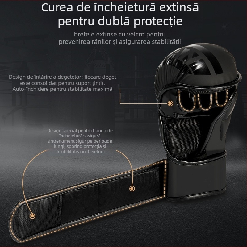 Mănuși de box pentru adulți - antrenament profesional, Muay Thai cu degete parțiale, model ltao1003836576, brand Haichao Department Store Factory