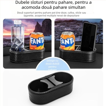 Suport pentru pahare auto cu spațiu de depozitare, Stil premium, Articol 973Z210017H147; Model: Altul; Funcție: Depozitare categorică