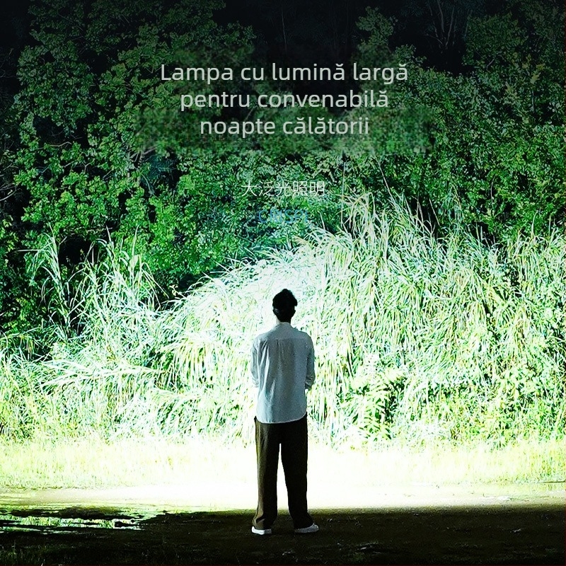 Frontala pentru cap cu baterie litiu cu capacitate mare încorporată, rezistentă la apă, greutate 97,5 g, curea elastică pentru cap