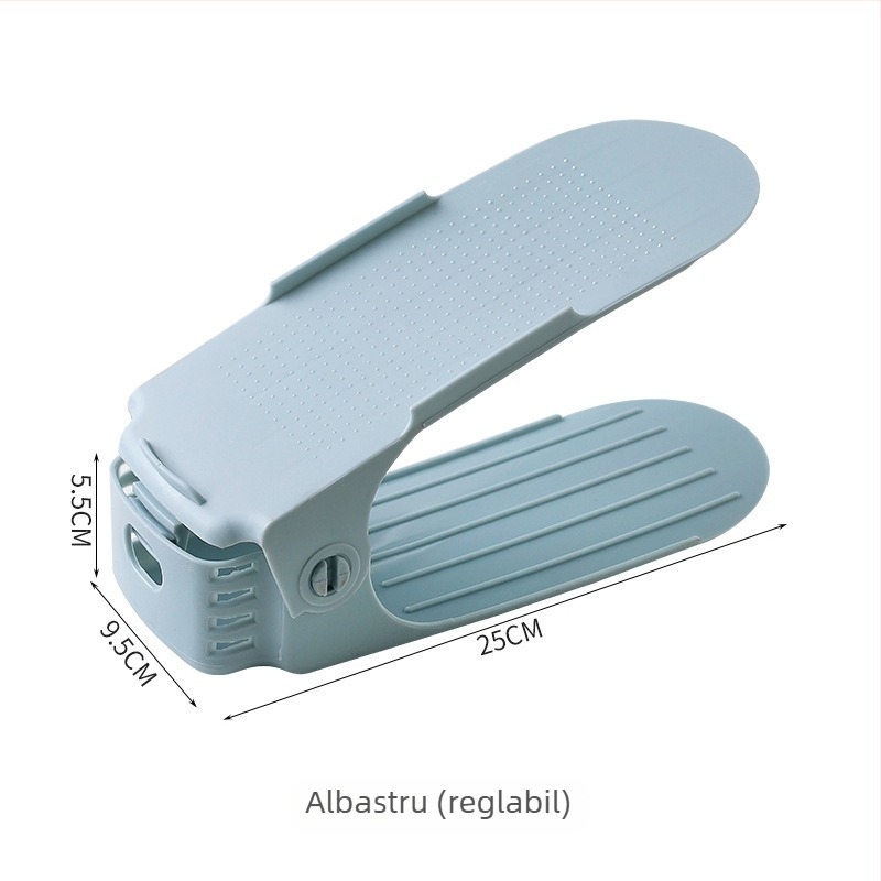 Raft de pantofi pliabil cu 2 niveluri, din plastic, podea, economisește spațiu, pentru dormitor, baie și sufragerie