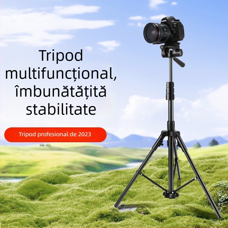 Stabilizator pentru telefon cu trei axe, urmărire automată, suport din aliaj, stativ de podea, încărcare 5 kg, secțiuni 2–3