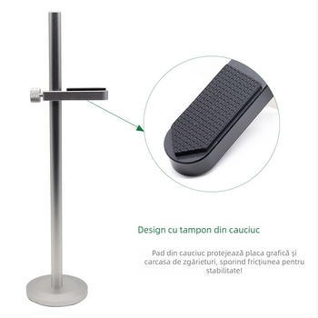 Senxinda Hardware K01 Suport pentru placă video din aliaj de aluminiu pentru carcasa PC cu suport anti-vibrații și bază magnetică verticală