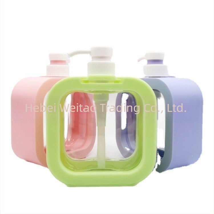 Sticlă cu pompă pentru cosmetice, imprimare silk-screen, material PET, sticlă suflată, capac exterior, pompă dozatoare