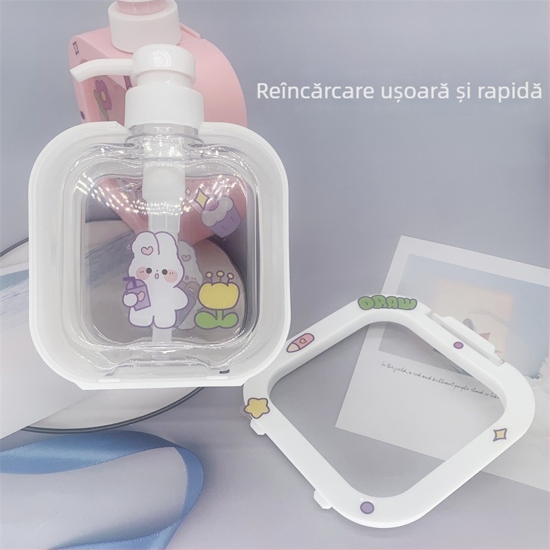 Sticlă cu pompă pentru cosmetice, imprimare silk-screen, material PET, sticlă suflată, capac exterior, pompă dozatoare