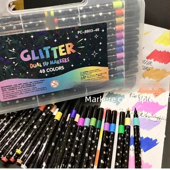 Marker glitter cu cerneală perlată luminoasă pentru pictură — potrivit pentru elevi