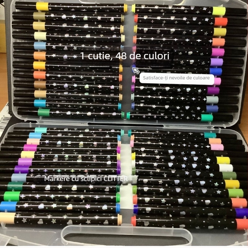Marker glitter cu cerneală perlată luminoasă pentru pictură — potrivit pentru elevi