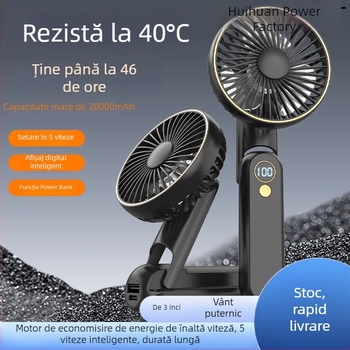 Ventilator portabil pentru gât cu răcire prin apă, motor fără perii, alimentare DC, putere nominală 1W, control manual al vitezei prin curea
