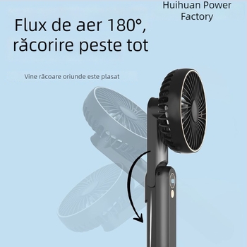 Ventilator portabil pentru gât cu răcire prin apă, motor fără perii, alimentare DC, putere nominală 1W, control manual al vitezei prin curea