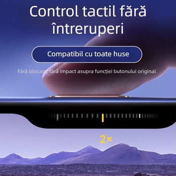 Sticker protecție buton cameră iPhone – sticlă temperată, film margine, anti-amprentă, anti-explozie