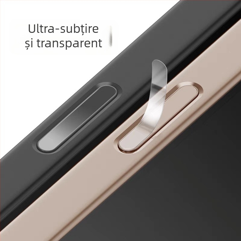 Sticker protecție buton cameră iPhone – sticlă temperată, film margine, anti-amprentă, anti-explozie