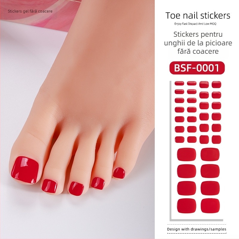Stickere gel pentru unghii de la picioare, stil simplu, model Candy, 34 coli