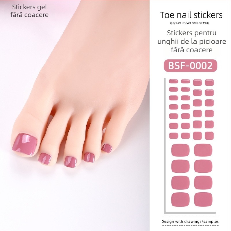 Stickere gel pentru unghii de la picioare, stil simplu, model Candy, 34 coli