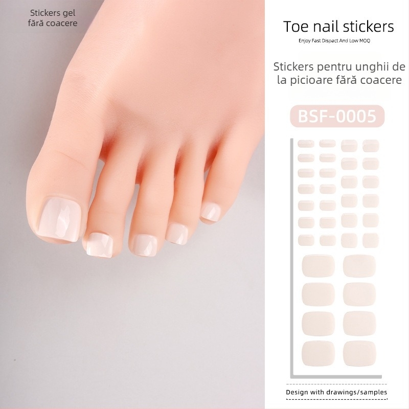 Stickere gel pentru unghii de la picioare, stil simplu, model Candy, 34 coli