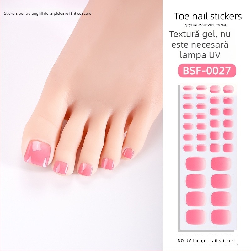 Stickere gel pentru unghii de la picioare, stil simplu, model Candy, 34 coli