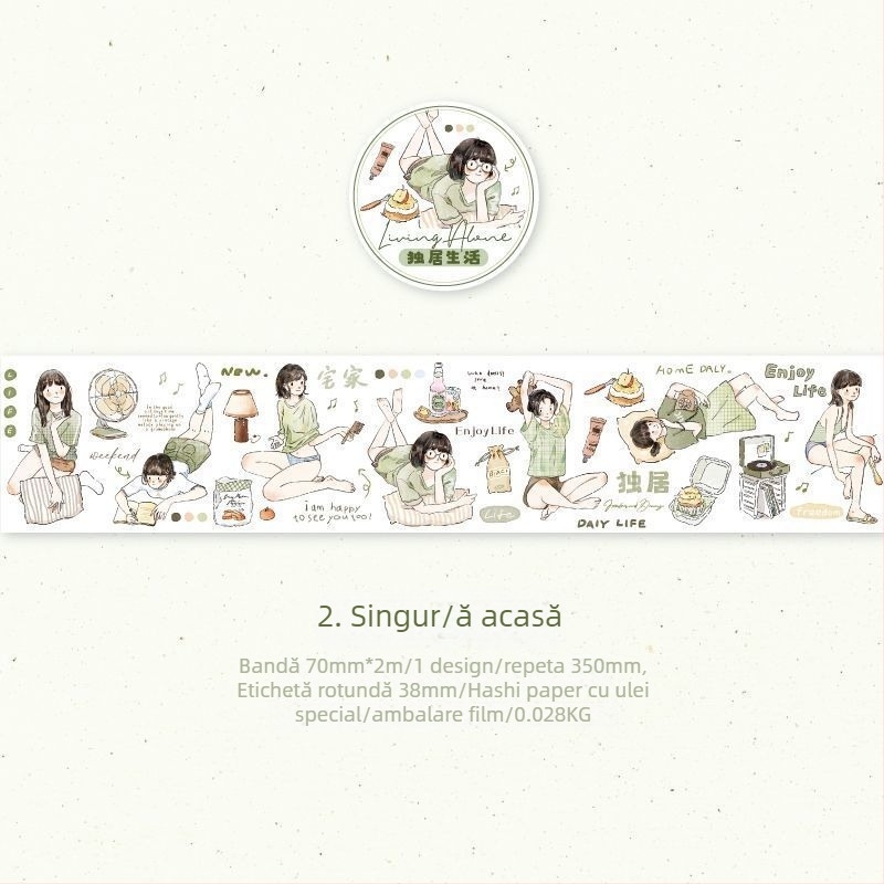 Bandă Washi și Stickere DIY pentru decor de scenă – Twilight: Seria Lumină în Pădure cu personaje; Cod articol: 3763H2000Z7303; Personalizare: Da; Import: Nu; Comerț transfrontalier: Nu