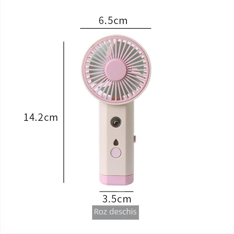 Umidificator portabil USB cu pulverizator și ventilator mic – corp din plastic, brand Xiaojiao Shi, etichetă privată licențiată, personalizare procesare, stil portabil, multifuncțional și silențios