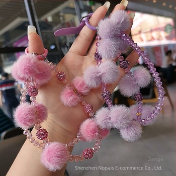 Zhenge lanyard pentru telefon, lucrat manual, stil feminin, material frânghie: Altul, cataramă: Metalică