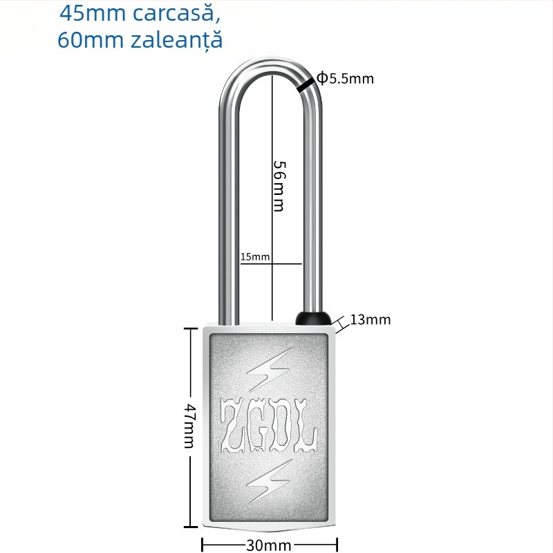 Lacăt cu parolă și bandă magnetică – exterior, fără cheie, pentru ușa principală, aliaj de zinc, model Magnetic Strip, Hongqian