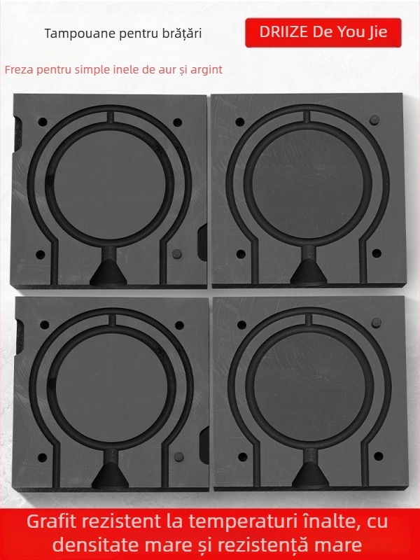 Unealtă de turnare pentru bijuterii: matriță pentru aur și argint solid, inel simplu și brățară, canal grafit pentru ulei, matriță inversă, formare într‑o singură piesă; Material: Other; Domeniu de aplicare: Other; Brand: Other