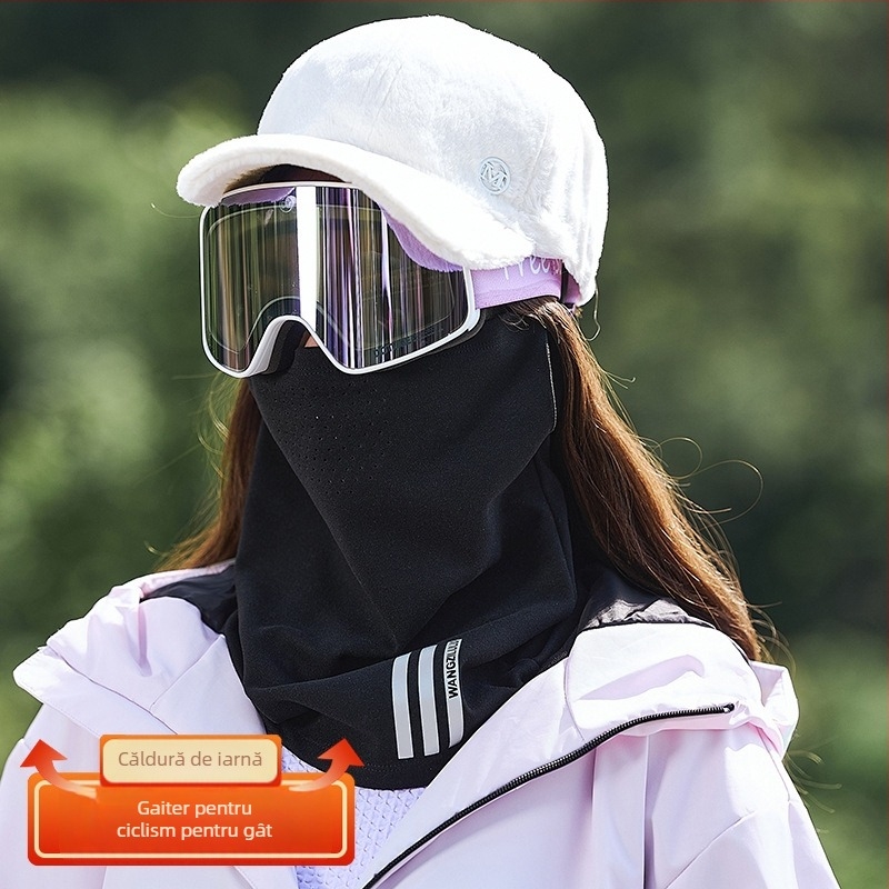 Mască facială pentru călărie/schi, respirabilă, rezistentă la vânt, caldă, unisex, nailon, Prince Lulu, K6001-050