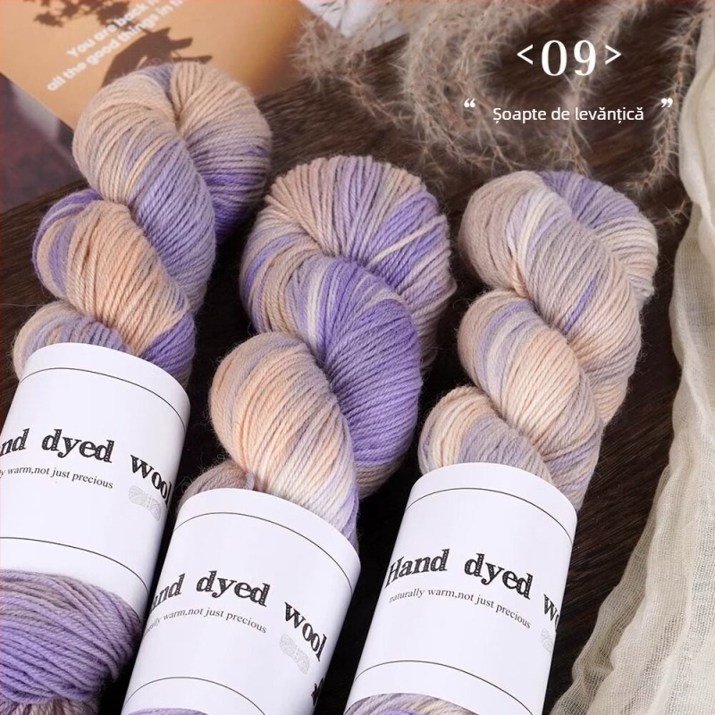 Fire de lână amestecată pentru tricotat, vopsire manuală, brand Xinyu, număr de produs Hand-dyed Wool Yarn