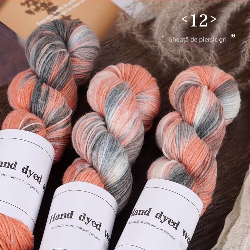 Fire de lână amestecată pentru tricotat, vopsire manuală, brand Xinyu, număr de produs Hand-dyed Wool Yarn