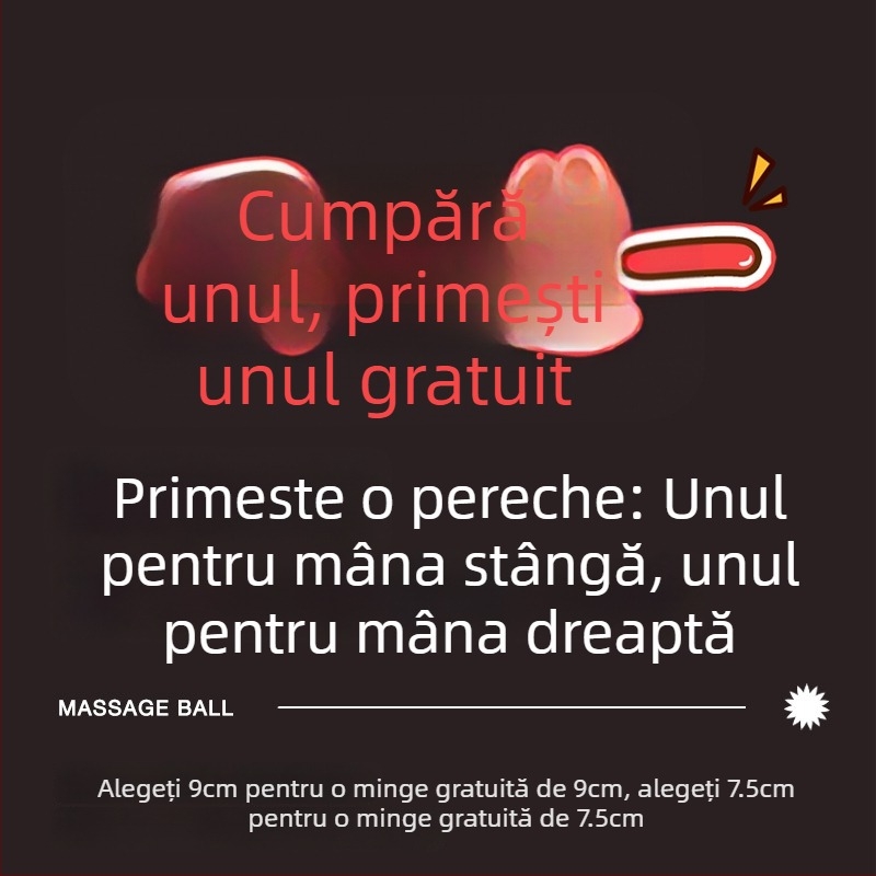 Minge de masaj țepoasă pentru palmă – din ABS, eliberare fascie, terapie prin puncte de acupunctură, antrenament senzorial