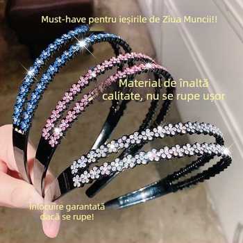 Bandă de păr cu cristale, accesorii pentru cap, stil Japonia și Coreea de Sud, proaspăt și dulce, primăvară 2025