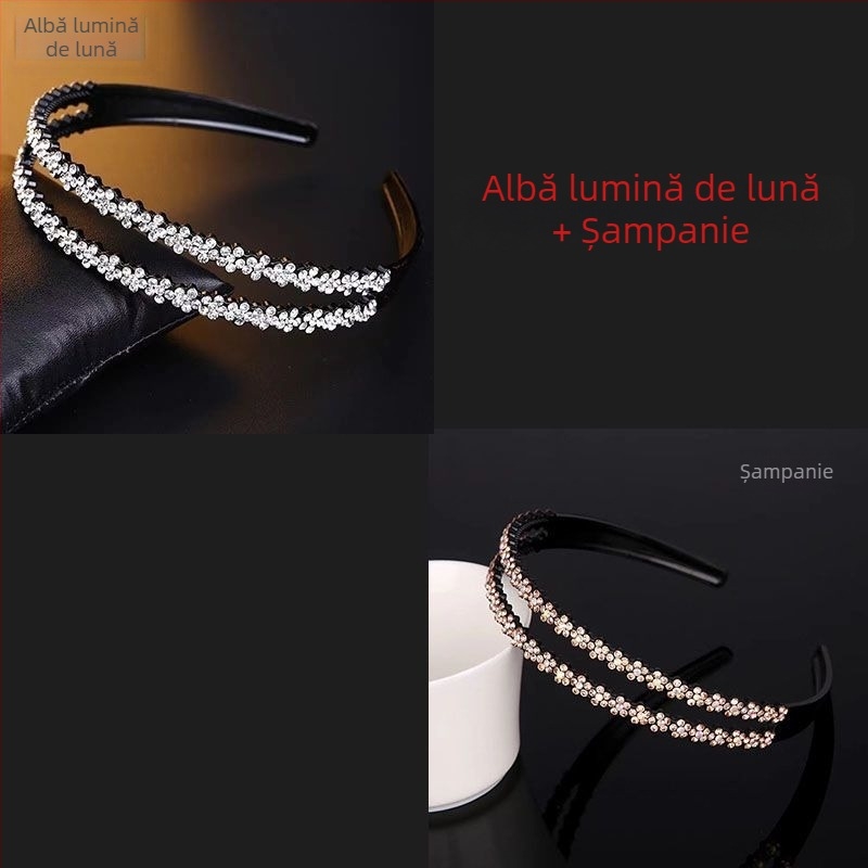 Bandă de păr cu cristale, accesorii pentru cap, stil Japonia și Coreea de Sud, proaspăt și dulce, primăvară 2025