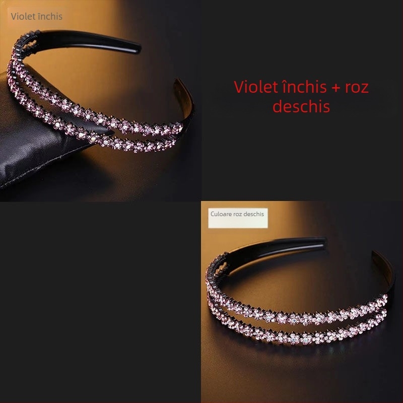Bandă de păr cu cristale, accesorii pentru cap, stil Japonia și Coreea de Sud, proaspăt și dulce, primăvară 2025