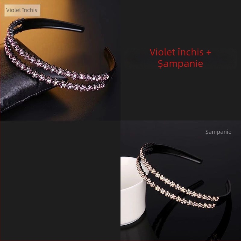 Bandă de păr cu cristale, accesorii pentru cap, stil Japonia și Coreea de Sud, proaspăt și dulce, primăvară 2025