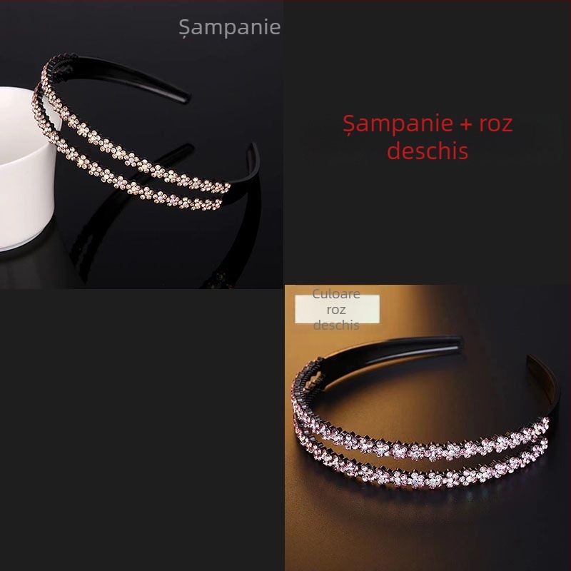 Bandă de păr cu cristale, accesorii pentru cap, stil Japonia și Coreea de Sud, proaspăt și dulce, primăvară 2025