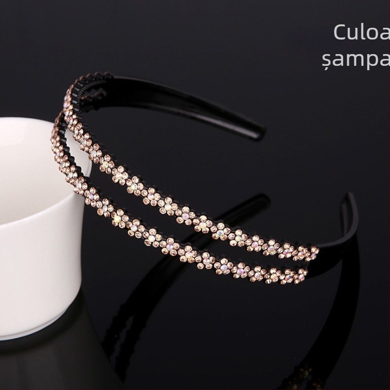 Bandă de păr cu cristale, accesorii pentru cap, stil Japonia și Coreea de Sud, proaspăt și dulce, primăvară 2025