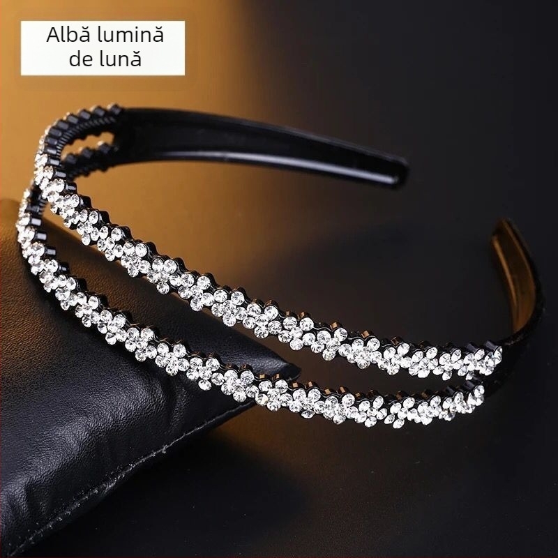 Bandă de păr cu cristale, accesorii pentru cap, stil Japonia și Coreea de Sud, proaspăt și dulce, primăvară 2025