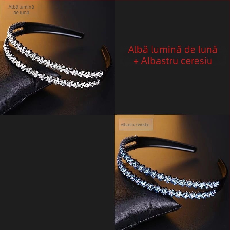 Bandă de păr cu cristale, accesorii pentru cap, stil Japonia și Coreea de Sud, proaspăt și dulce, primăvară 2025