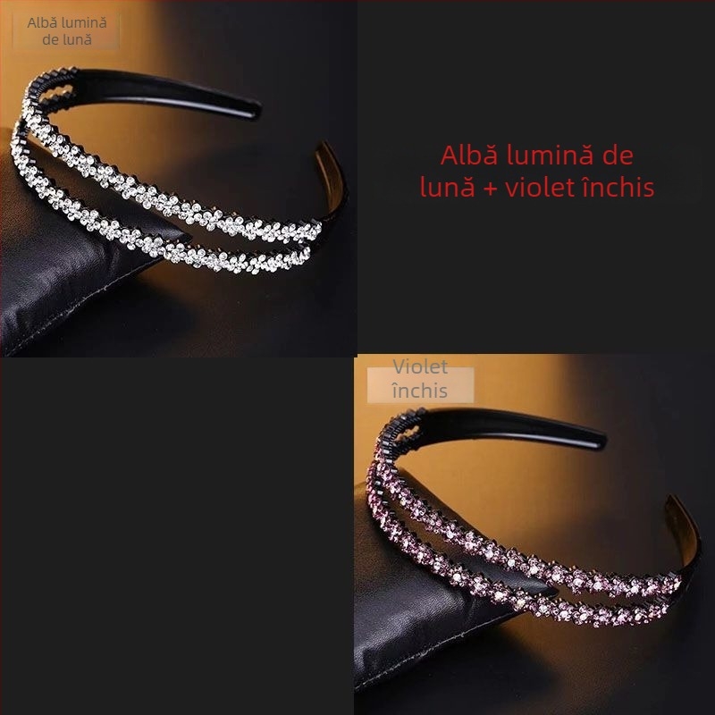 Bandă de păr cu cristale, accesorii pentru cap, stil Japonia și Coreea de Sud, proaspăt și dulce, primăvară 2025